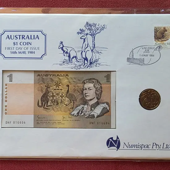 1984 (14th May) $1 banknote & $1 coin FDI ...
