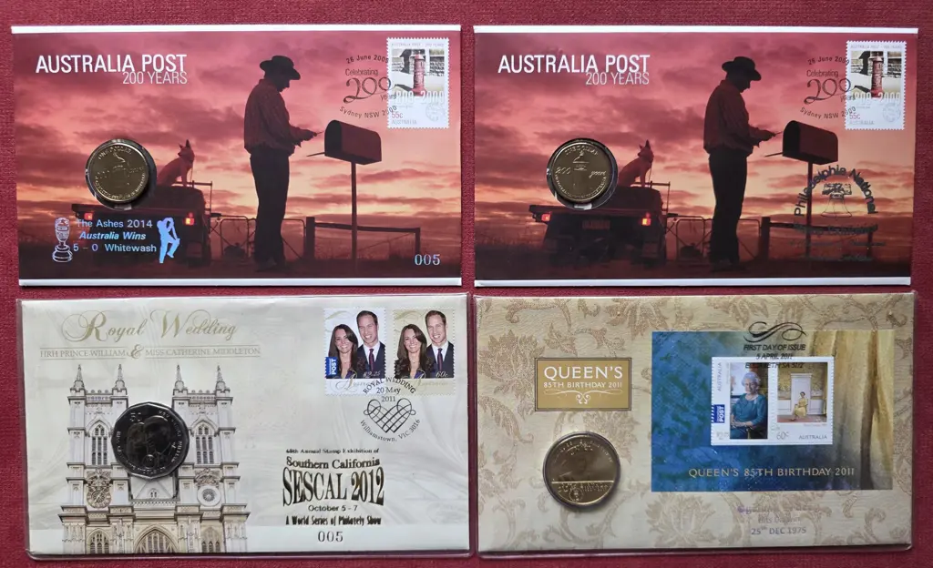 2009 (26th June) Aust Post 200 Years pair with  ... Image 1++