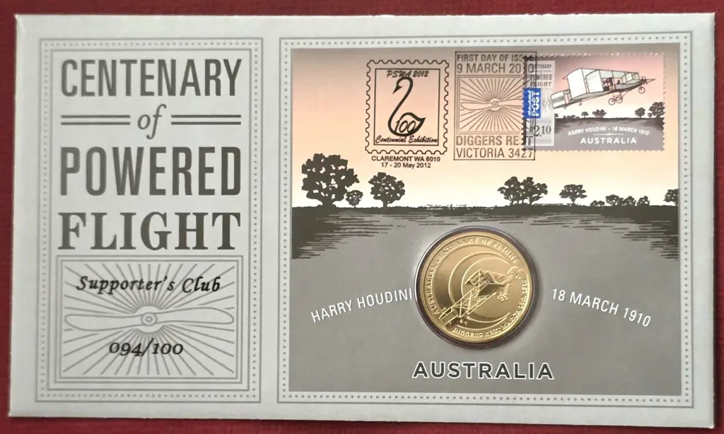 2010 (9th Mar) Cent of Powered Flight with $2.10 ... Image 1++