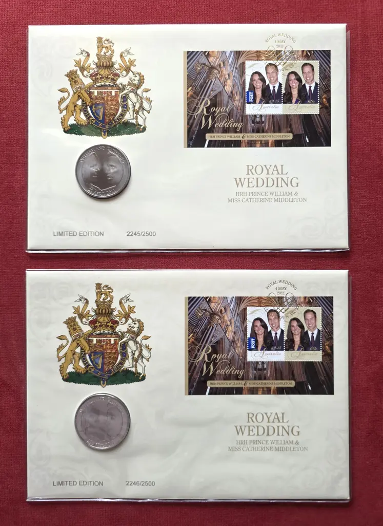 2011 (4th May) Royal Wedding GB £5 coins with Aust ... Image 1++