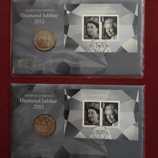 2012 (3rd April) QEII Diamond Jubilee 50c Coin PNC ...