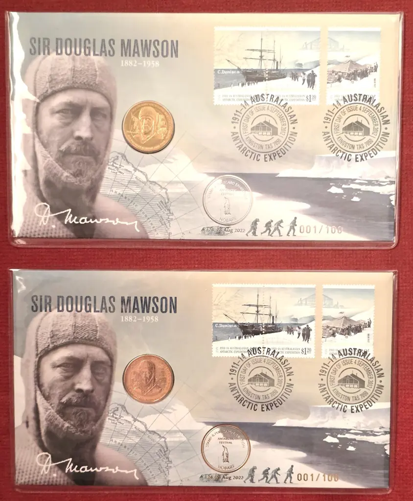 2012 (4th Sept) Sir Douglas Mawson with $1 commem ... Image 1++