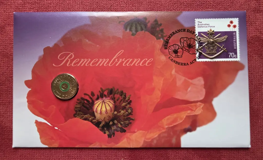 2014 (11th Nov) Remembrance with 70c ADF stamp & ... Image 1++