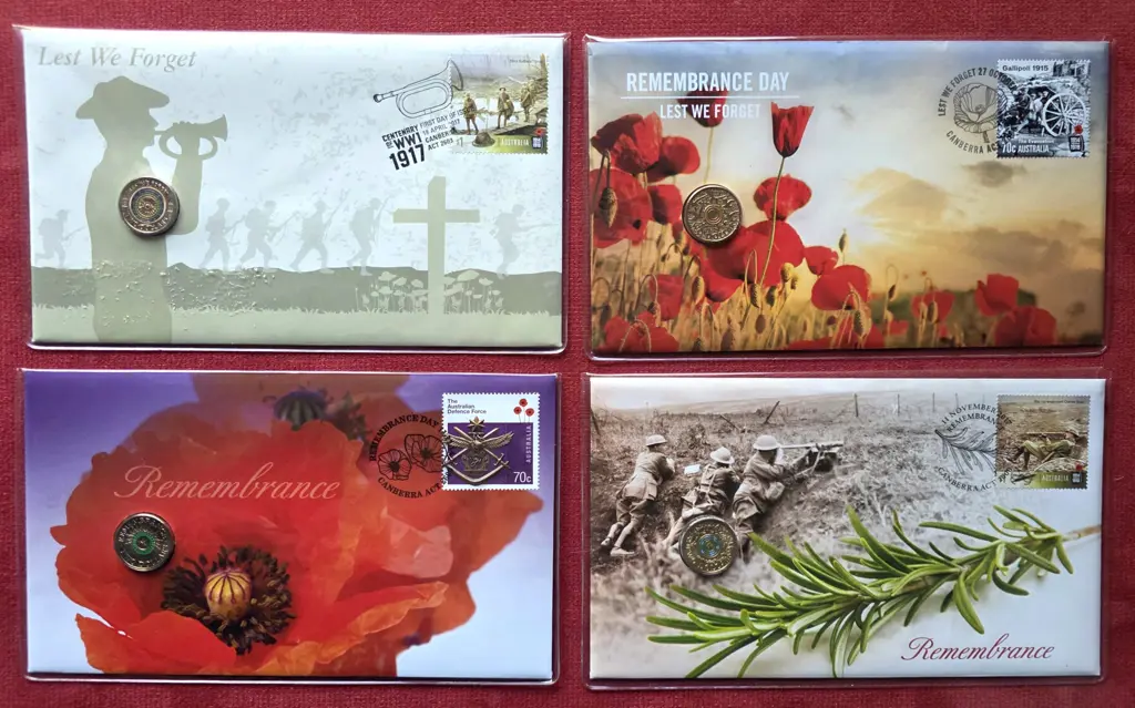 2014, 2015 & 2017 Remembrance PNC's each with $2 ... Image 1++