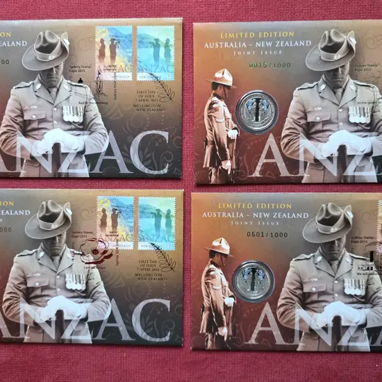 2015 (16th-19th Apr) ANZAC Aust & NZ joint issue ...