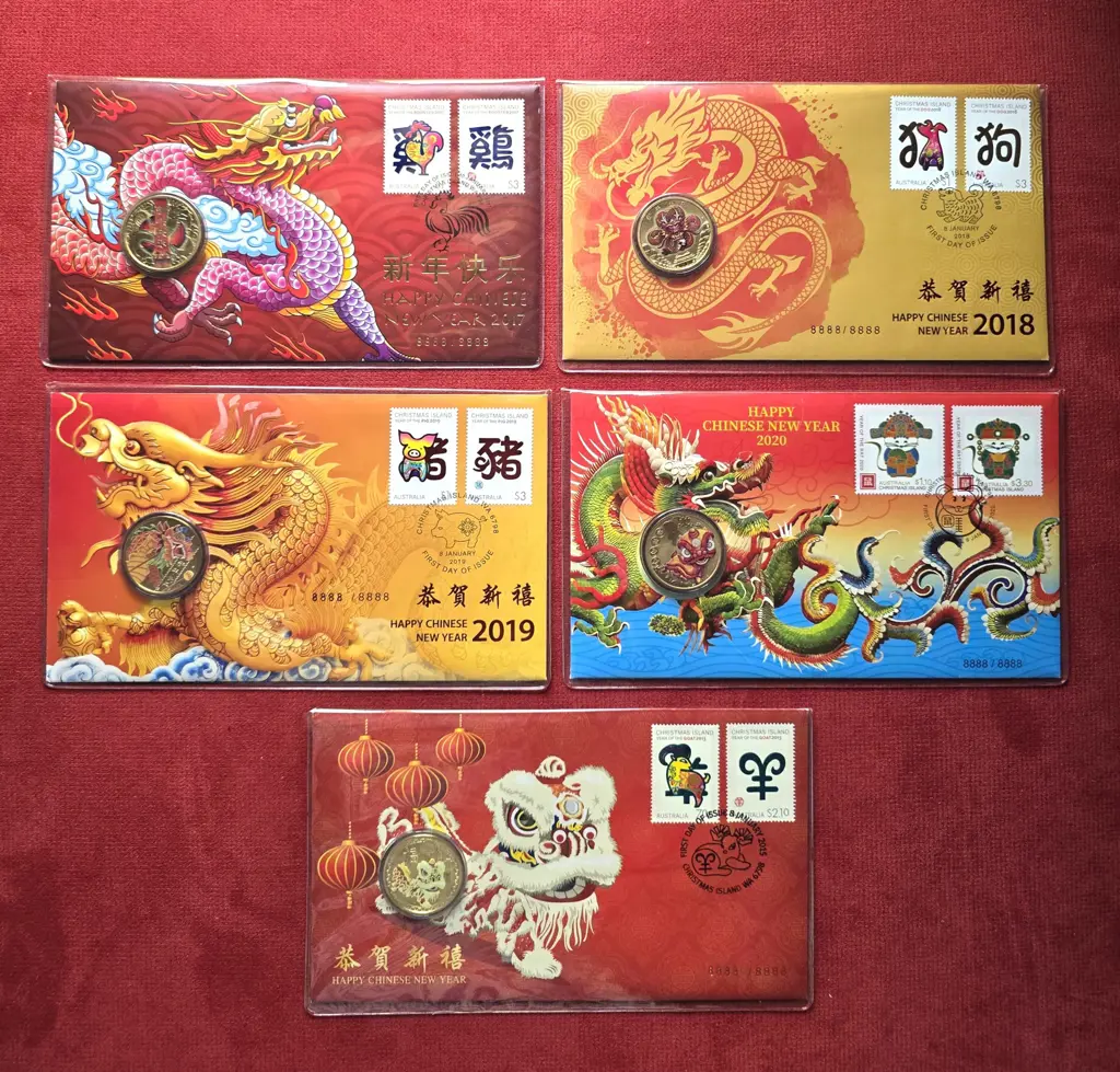 2015, 2017-2020 Chinese New Year Christmas Is pmkd ... Image 1++