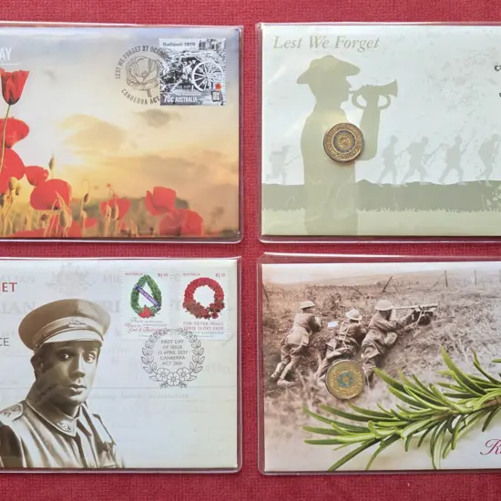 2015 & 2017 Remembrance PNC's each with $2 coins ...