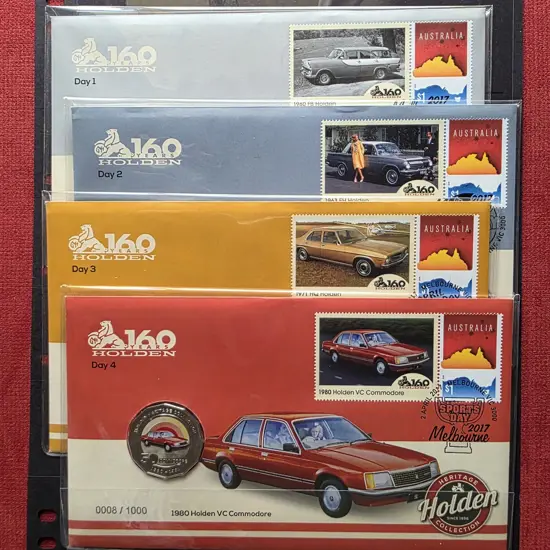 2017 (30th Mar-2nd Apr) Holden set of 4 as above & ...