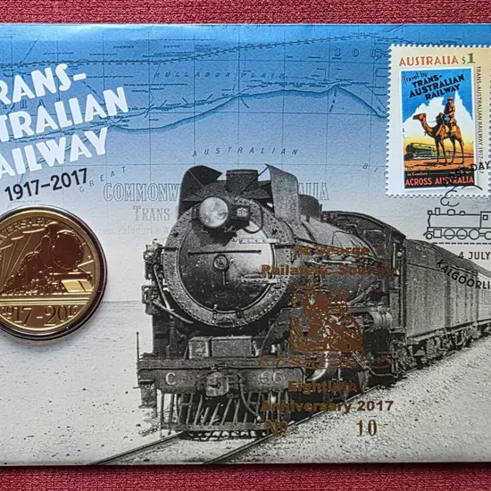 2017 (4th July) Trans-Australian Railway" with $1 ...