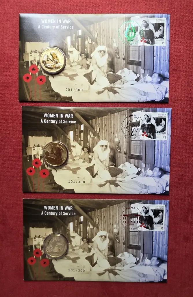 2017 (6th-7th Oct) "Women in War" set of 3 with $1 ... Image 1++