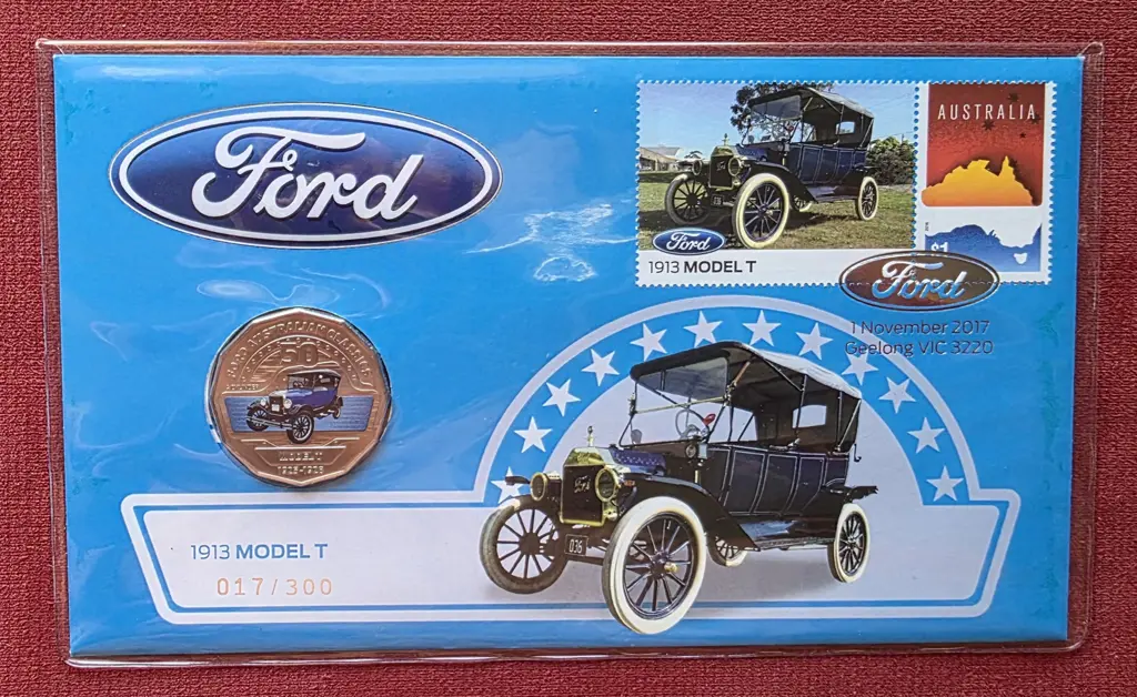 2017 (1st Nov) Ford Model T with 50c coloured coin ... Image 1++