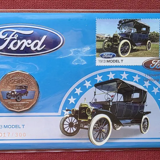 2017 (1st Nov) Ford Model T with 50c coloured coin ...
