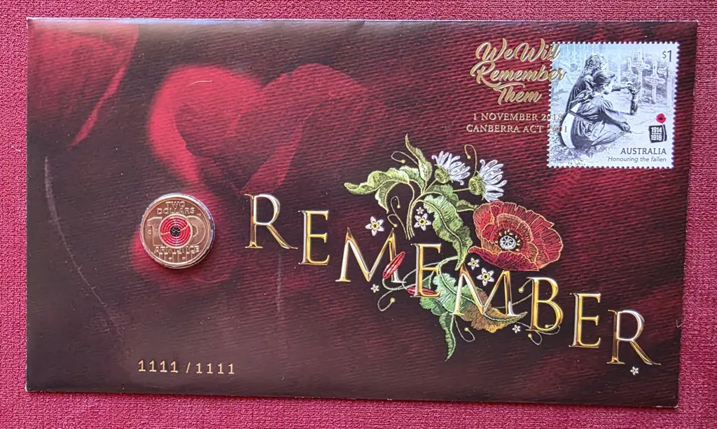 2018 (1st Nov) Remember Armistice Cent with $2 red ... Image 1++