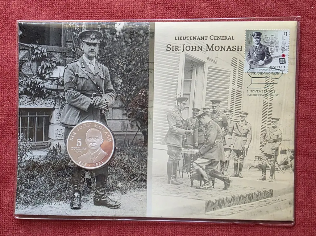 2018 (1st Nov) Sir John Monash with matching $1 ... Image 1++