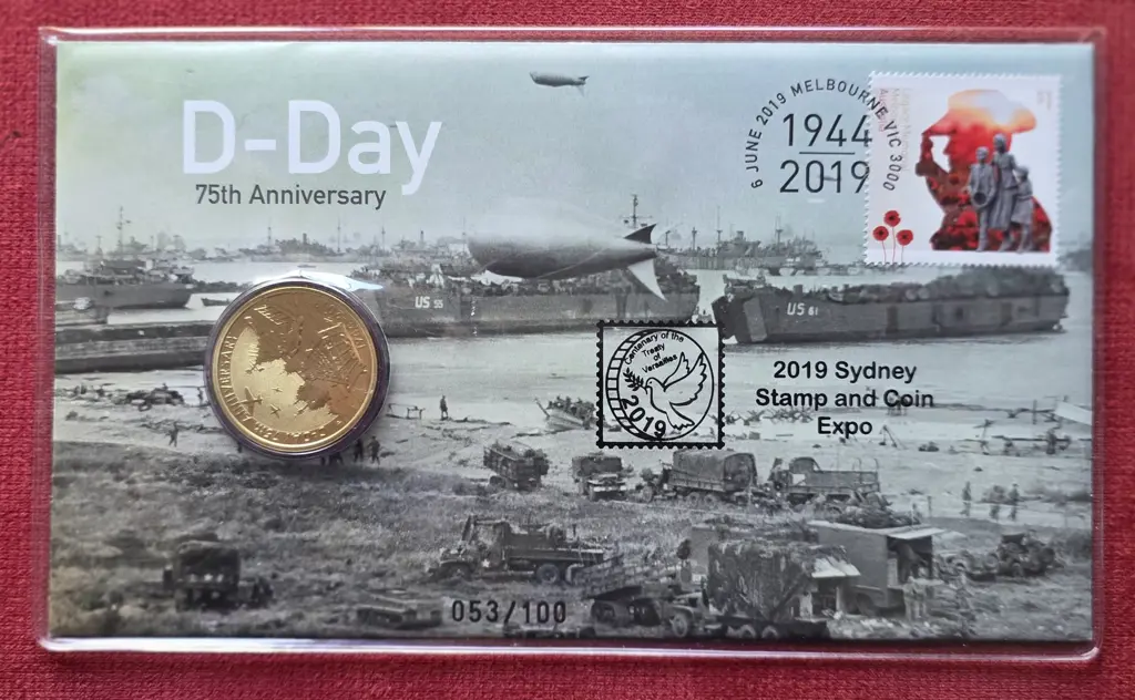 2019 (6th June) D-Day 75th Anniv with $1 commem & ... Image 1++