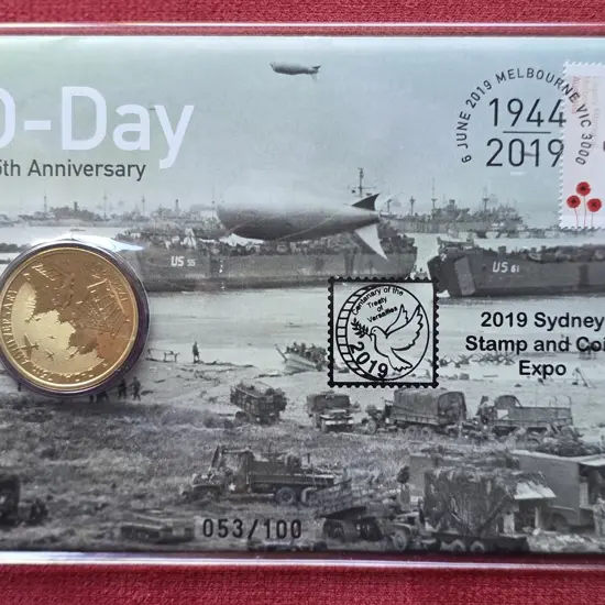 2019 (6th June) D-Day 75th Anniv with $1 commem & ...