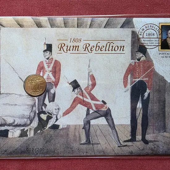 2019 (1st Nov) Rum Rebellion Postage Paid env with ...