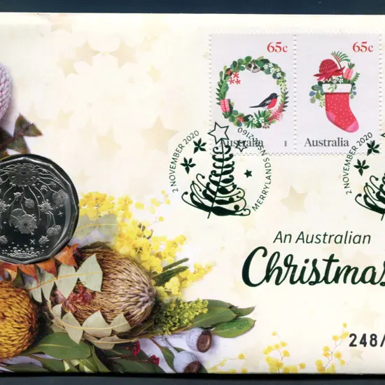 2020 (2nd Nov) "An Australian Christmas" ovptd PNC ...