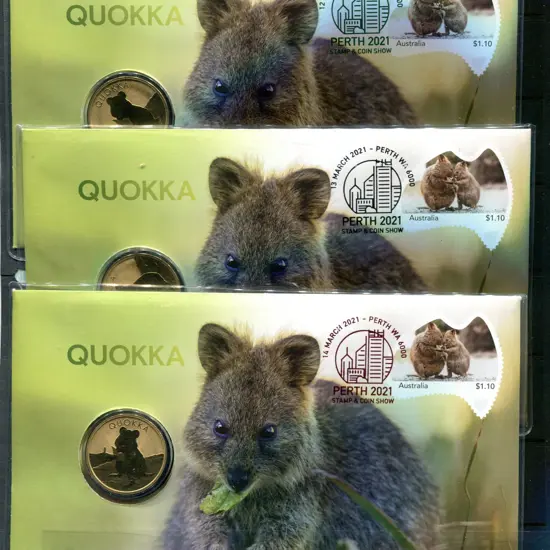 2021 (14th Mar) Perth Stamp & Coin Show Quokka ...