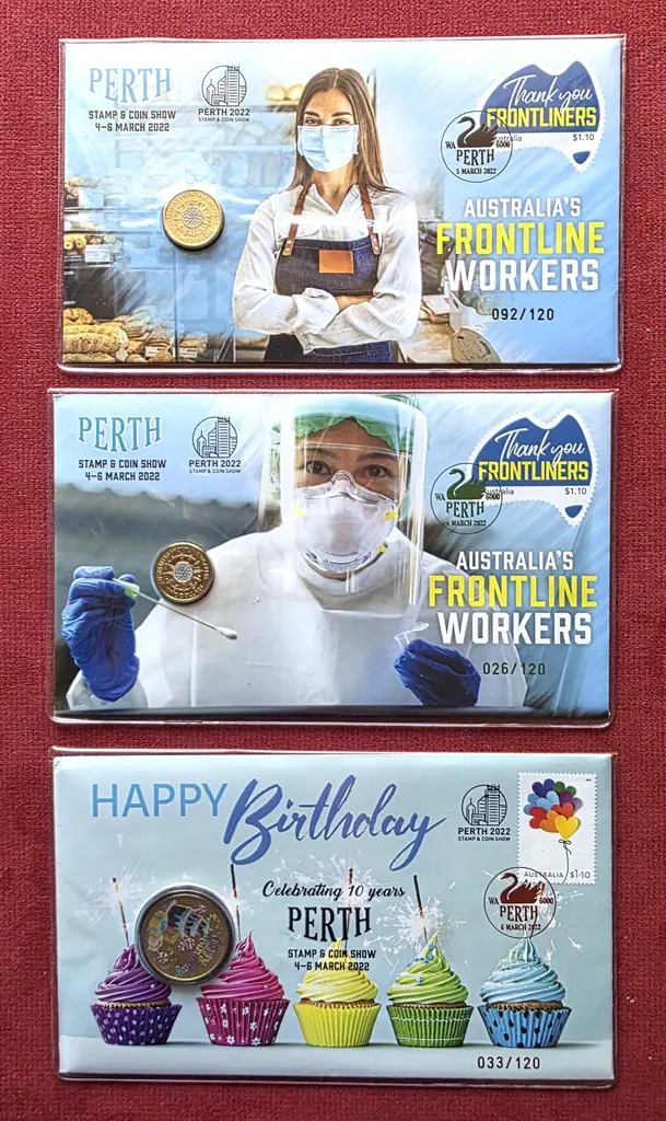 2022 (4th-6th Mar) Perth Stamp & Coin Show set of ... Image 1++