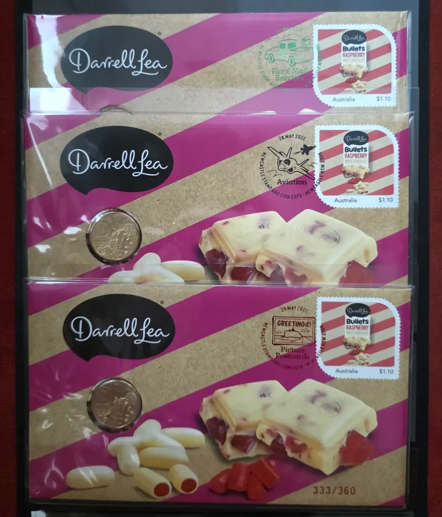 2022 (27th-29th May) Darrell Lea set of 3 pmkd ... Image 1++