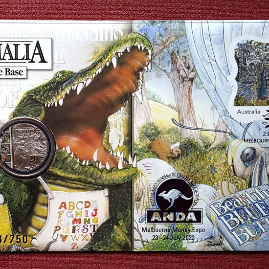 2022 (23rd July) Animalia with 20c coloured coin ...