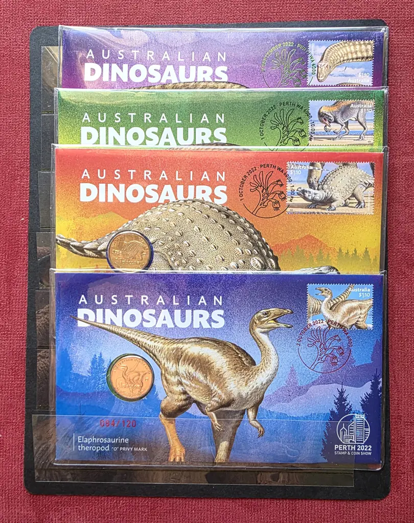 2022 (30th Sept-2nd Oct) Dinosaurs set of 4 ovptd ... Image 1++