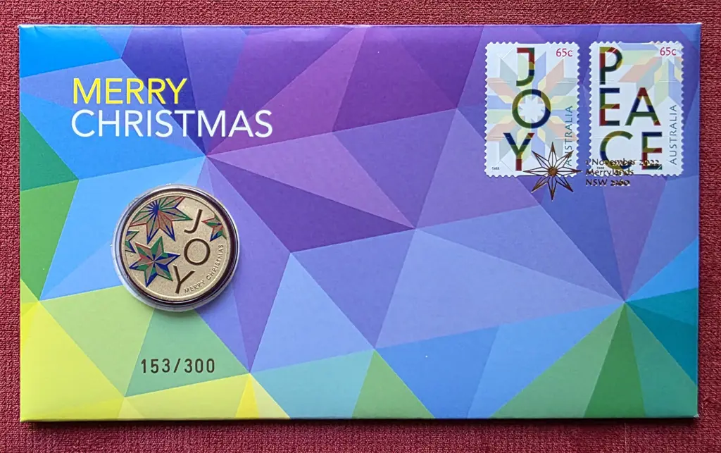 2022 (1st Nov) "Merry Christmas" with 65c Joy & ... Image 1++