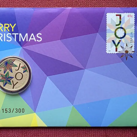 2022 (1st Nov) "Merry Christmas" with 65c Joy & ...