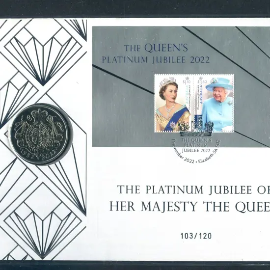 2022 (1st Nov) QEII Platinum Jubilee with $4.40 ...