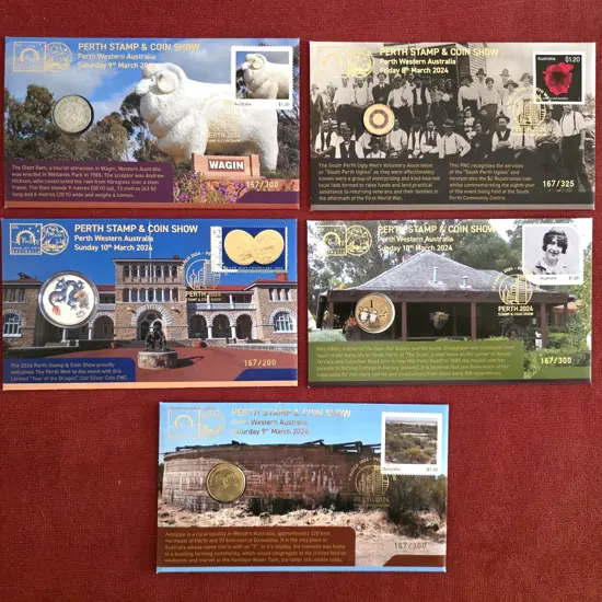 2024 (8th-10th Mar) Perth Stamp & Coin Show set of ...
