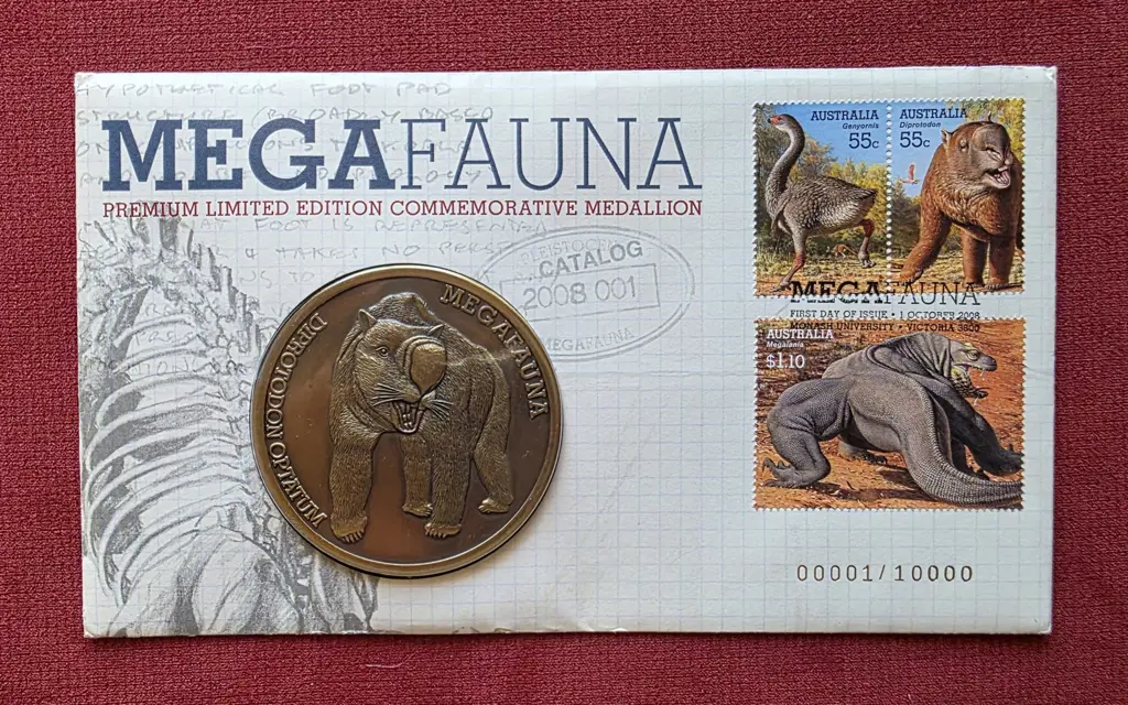 2008 (1st Oct) Megafauna with 3 commems pmkd ... Image 1++
