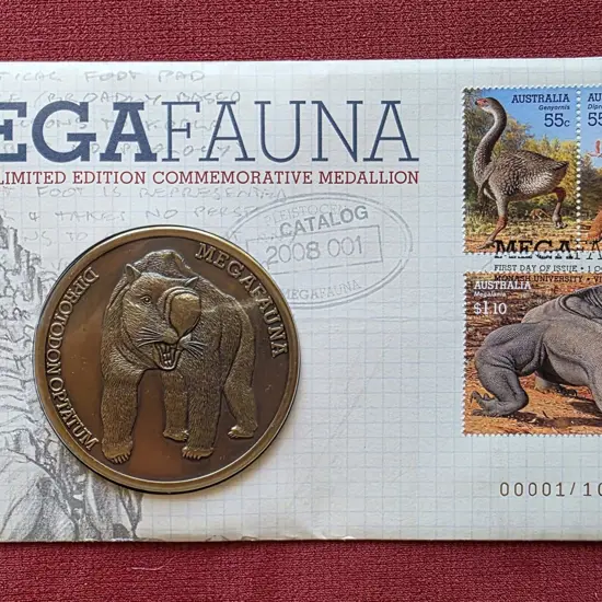 2008 (1st Oct) Megafauna with 3 commems pmkd ...