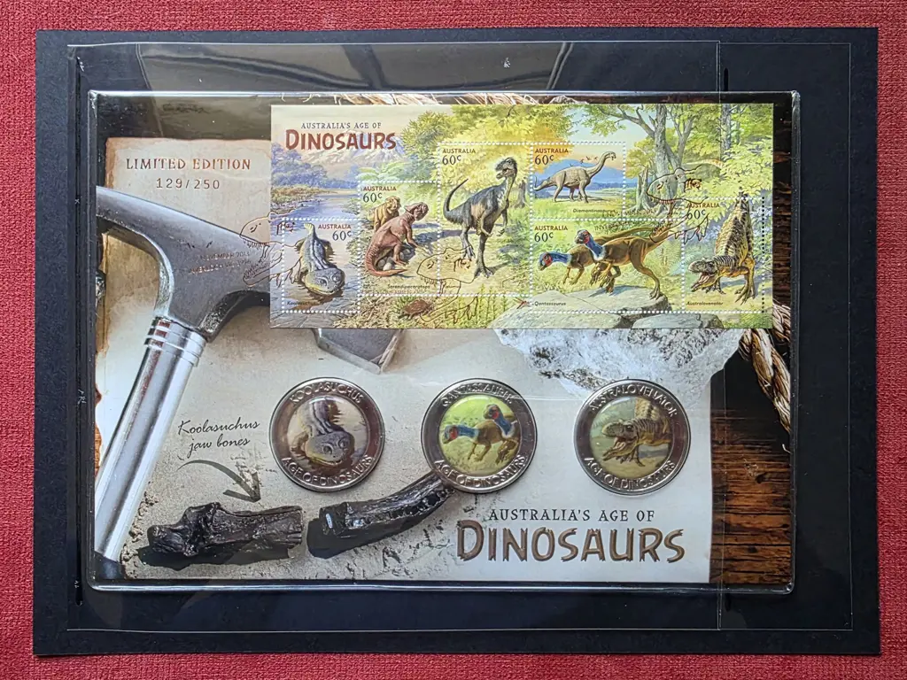 2013 (1st Nov) Age of Dinosaurs 3 medal cover with ... Image 1++
