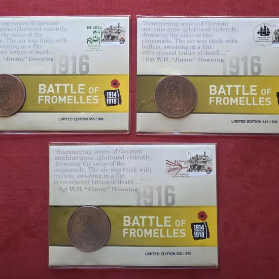 2016 Battle of Fromelles as above but numbered ...