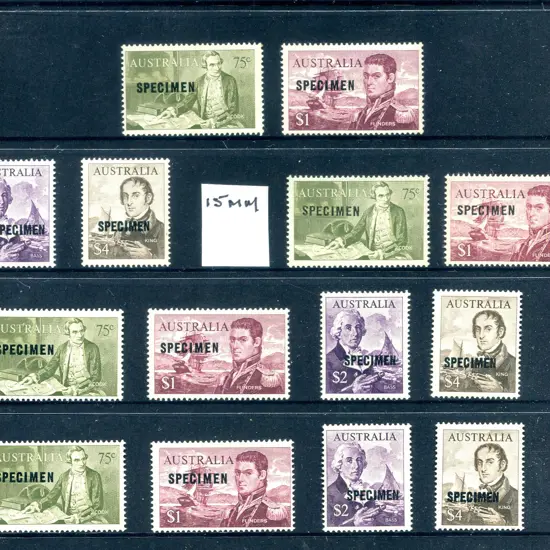 1966 Navigators set of 6 ovptd "SPECIMEN" with the ...