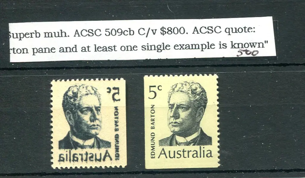 1969 5¢ Barton from  the booklet with a superb ... Image 1++