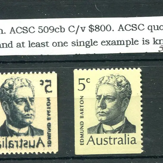 1969 5¢ Barton from  the booklet with a superb ...