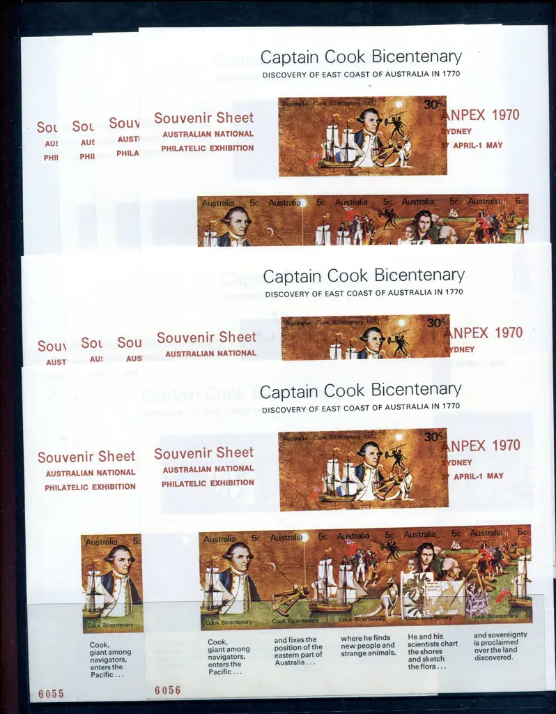 1970 Captain Cook M/S's x 10 all with misplaced ... Image 1++