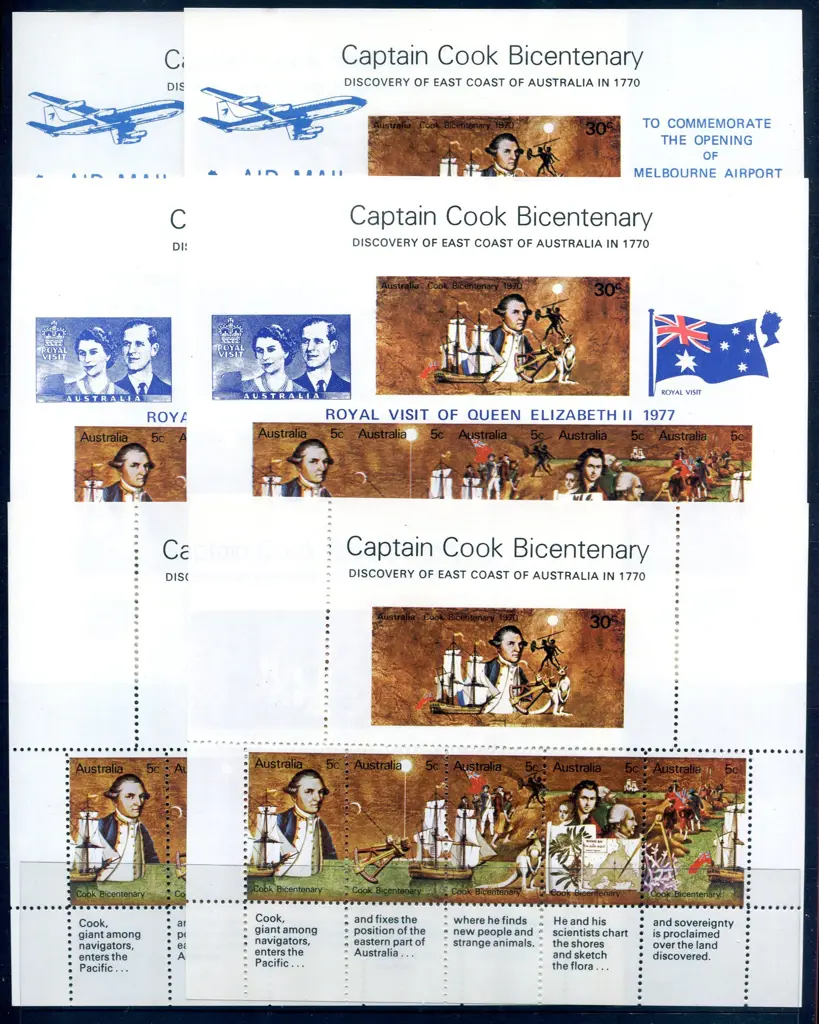 1970 Cook Miniature Sheets privately ovptd for ... Image 1++