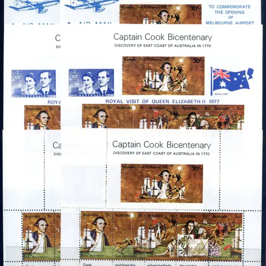 1970 Cook Miniature Sheets privately ovptd for ...
