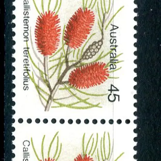 1975 45c Wildflower in right hand marginal strip ...