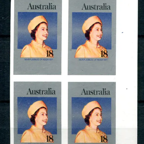 1977 18¢ Silver Jubilee imperforate right marginal ...