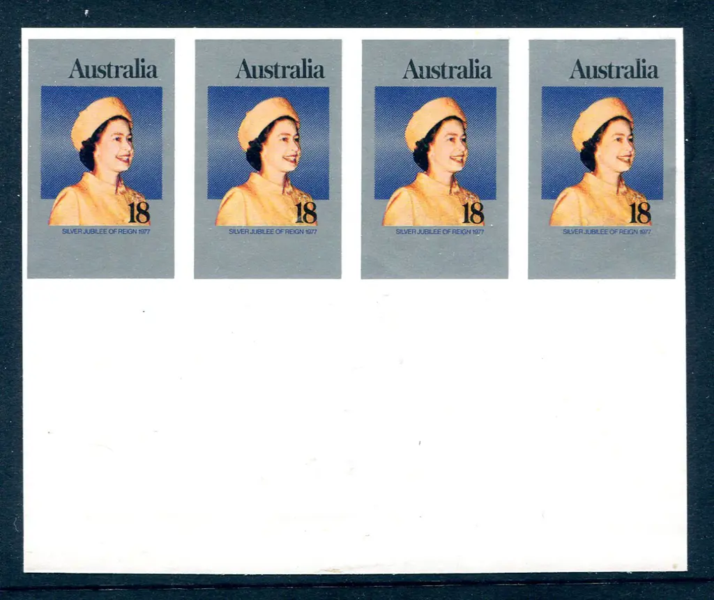 1977 18¢ QEII Silver Jubilee imperforate marginal ... Image 1++
