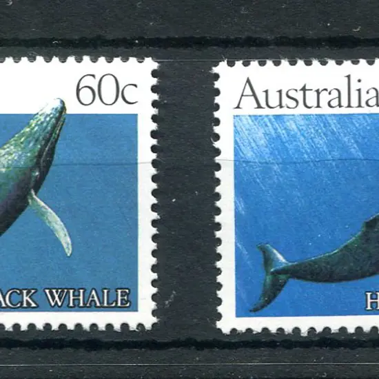 1982 60c Humpback Whale trial printing with solid ...