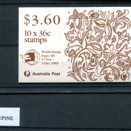 1989 $3.60 Christmas booklet overprinted "World ...