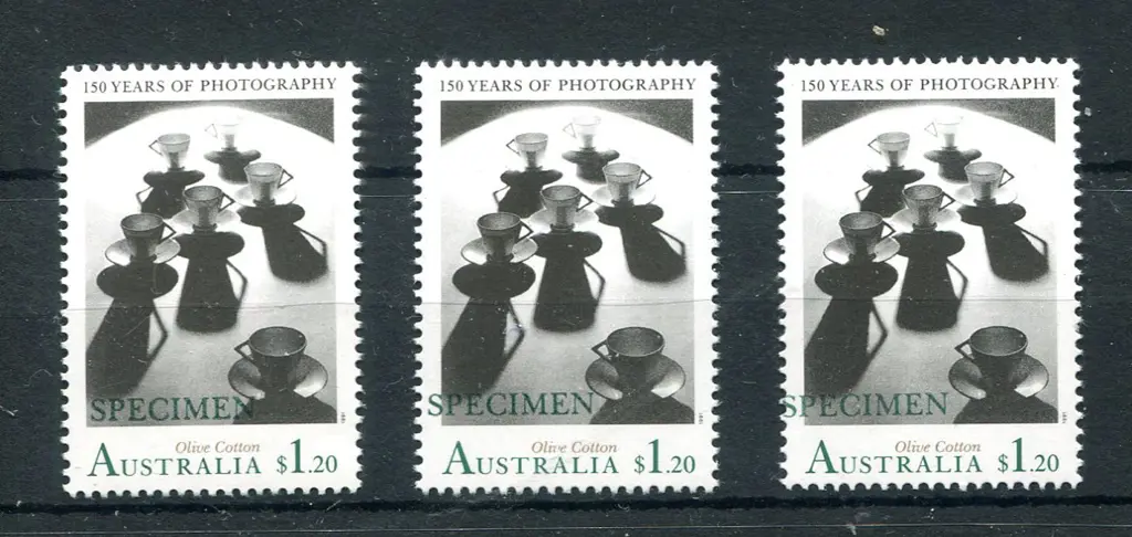 1991 $1.20 Photography ovptd "SPECIMEN" in green ... Image 1++