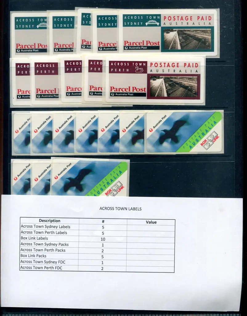 1991 Across Town Sydney & Perth Postage Paid S/A ... Image 1++