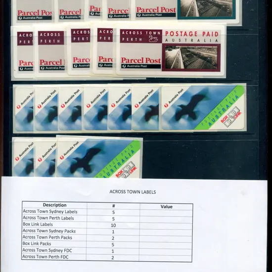 1991 Across Town Sydney & Perth Postage Paid S/A ...