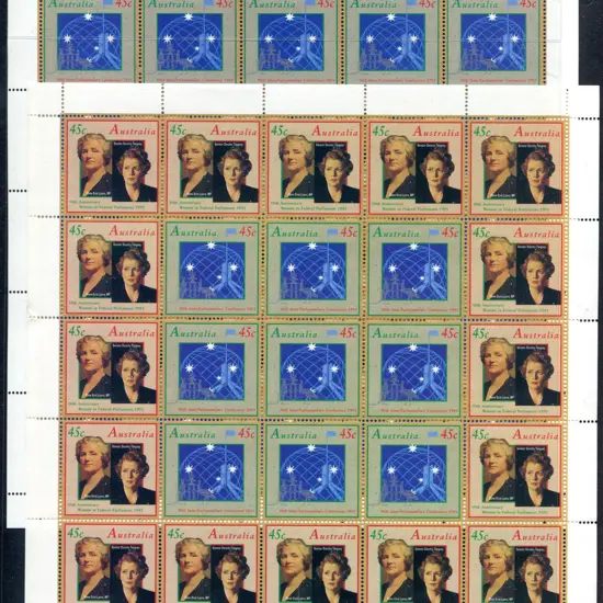1993 $22.50 IPC & Women Parliament panes of 25 ...